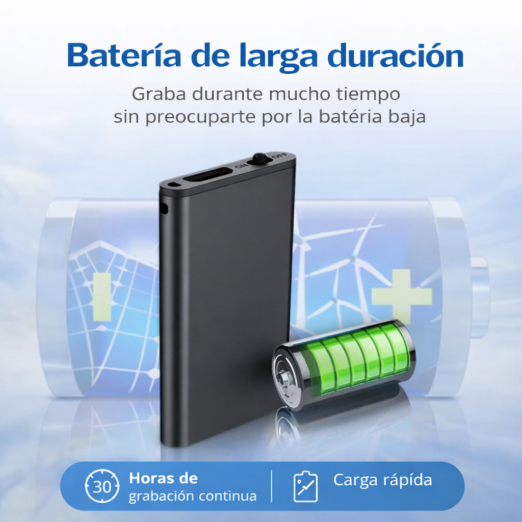 SpyRec™ – Mini Grabadora de Voz Espía Ultraportátil