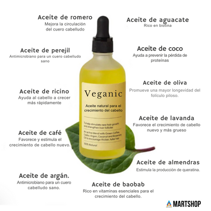 Aceite Capilar Vegano – Fortalece y Estimula el Crecimiento