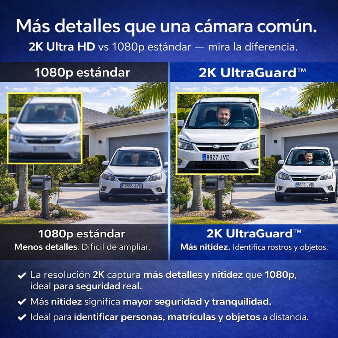 Cámara de Seguridad 2K para Ventana UltraGuard™