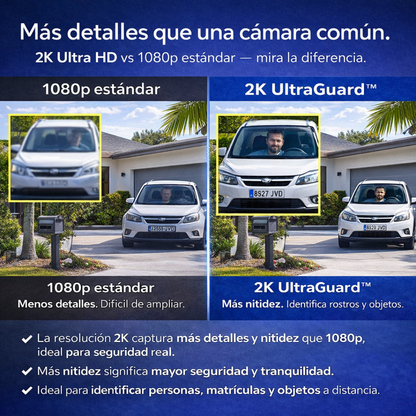 Cámara de Seguridad 2K para Ventana UltraGuard™