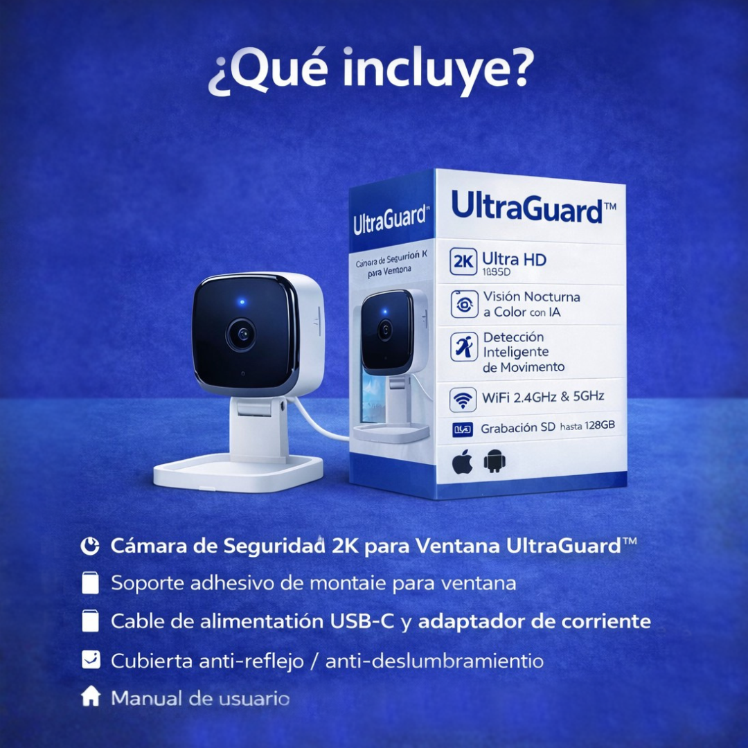 Cámara de Seguridad 2K para Ventana UltraGuard™