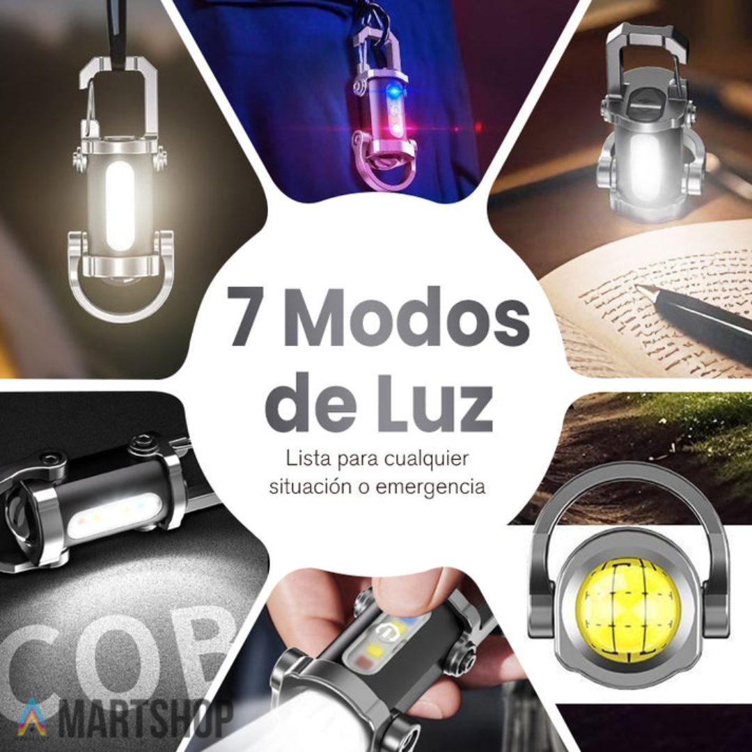 Mini linterna LED recargable — brillante, práctica y lista para todo