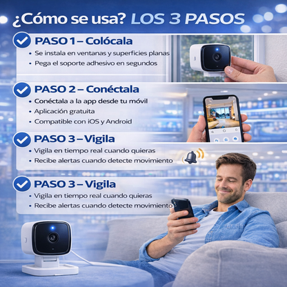 Cámara de Seguridad 2K para Ventana UltraGuard™